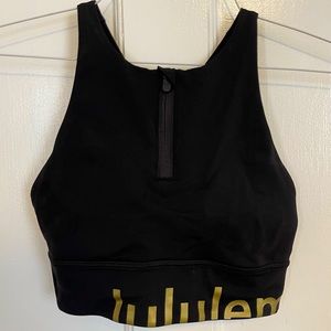 Lululemon High Neck Zip Sports Bra